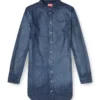 de-eazy dress-s Shirt dress in fluid Prince of Wales denim