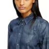 de-eazy dress-s Shirt dress in fluid Prince of Wales denim