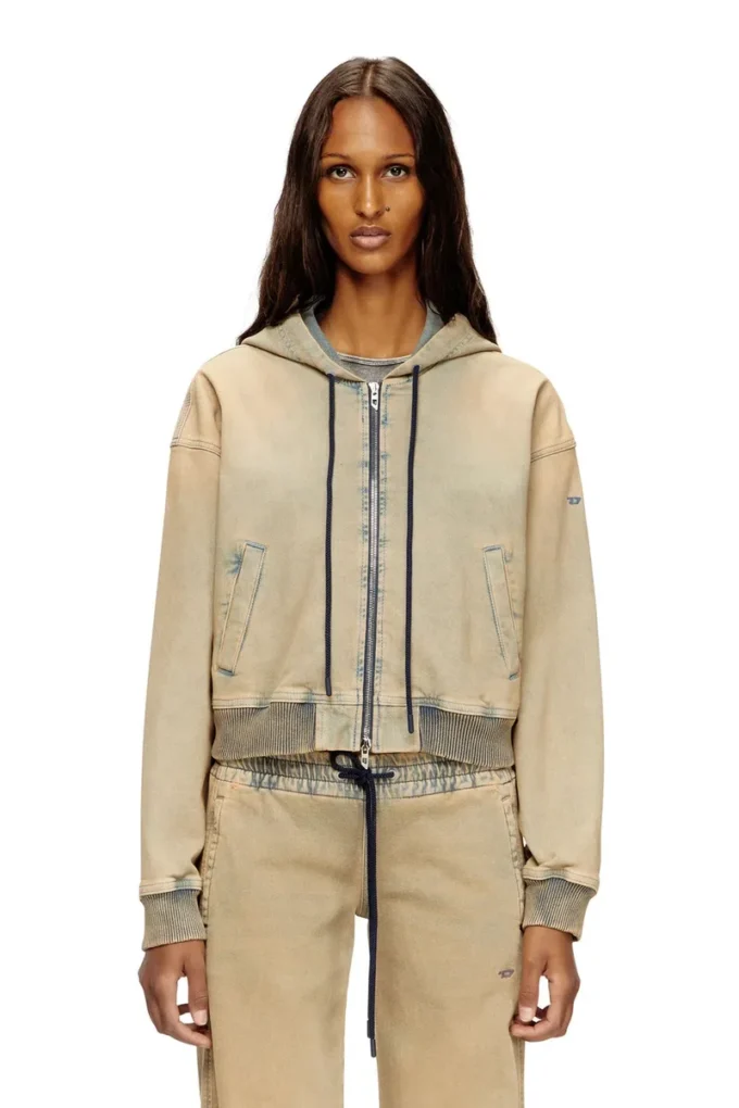de-giri-crop jogg Zipped hoodie in coloured JoggJeans