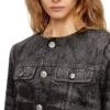 de-graffy-fsh Jacket in lasered cotton-hemp denim