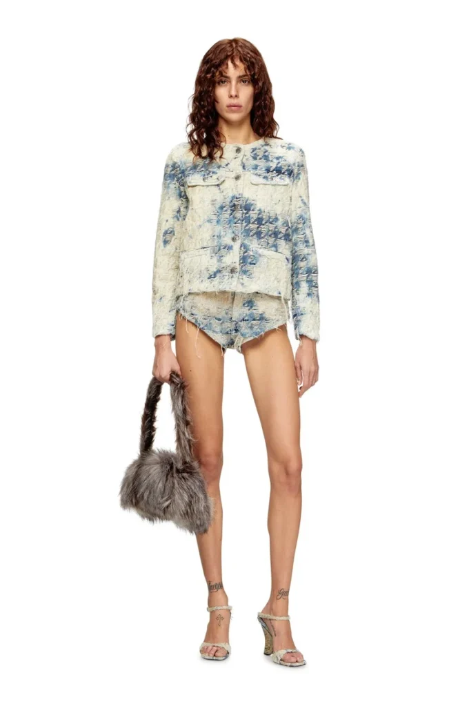 de-grafy-fsh Jacket in houndstooth-weave denim