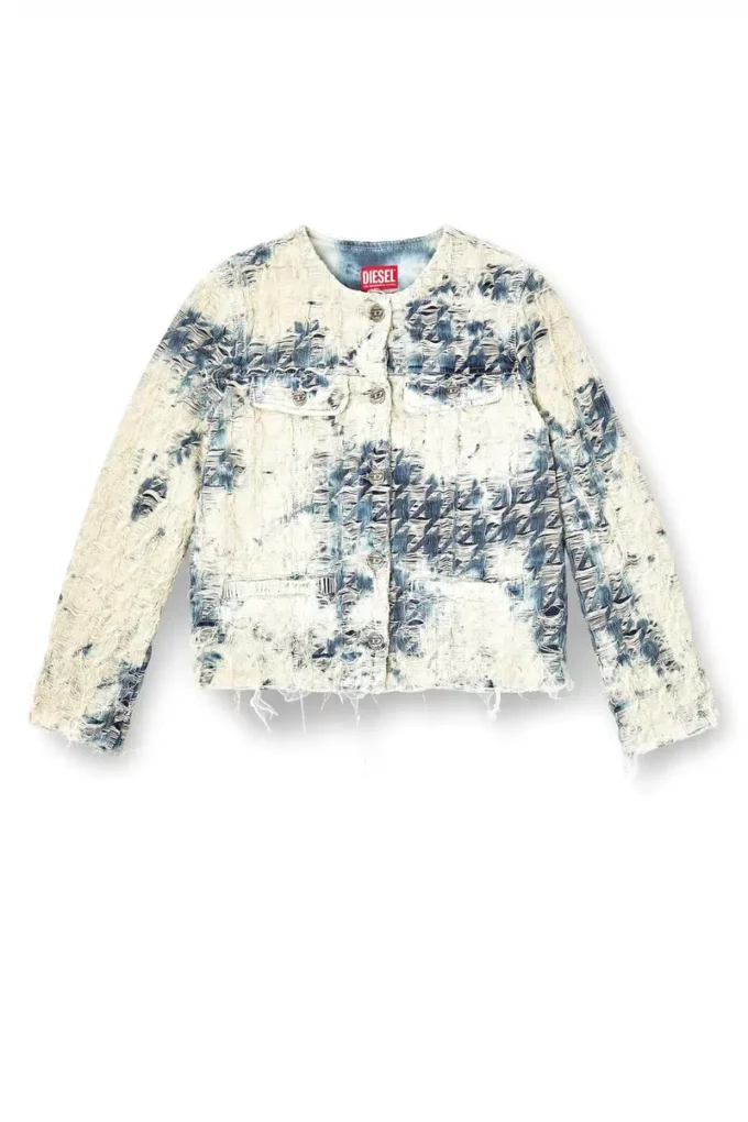 de-grafy-fsh Jacket in houndstooth-weave denim