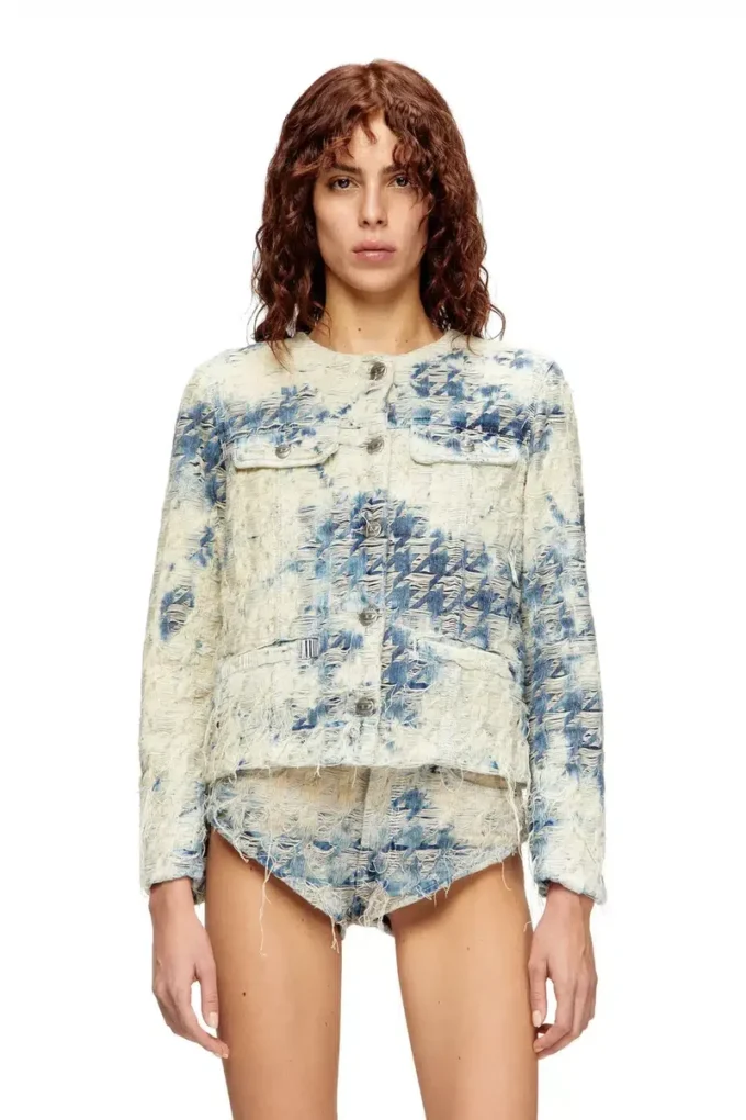 de-grafy-fsh Jacket in houndstooth-weave denim