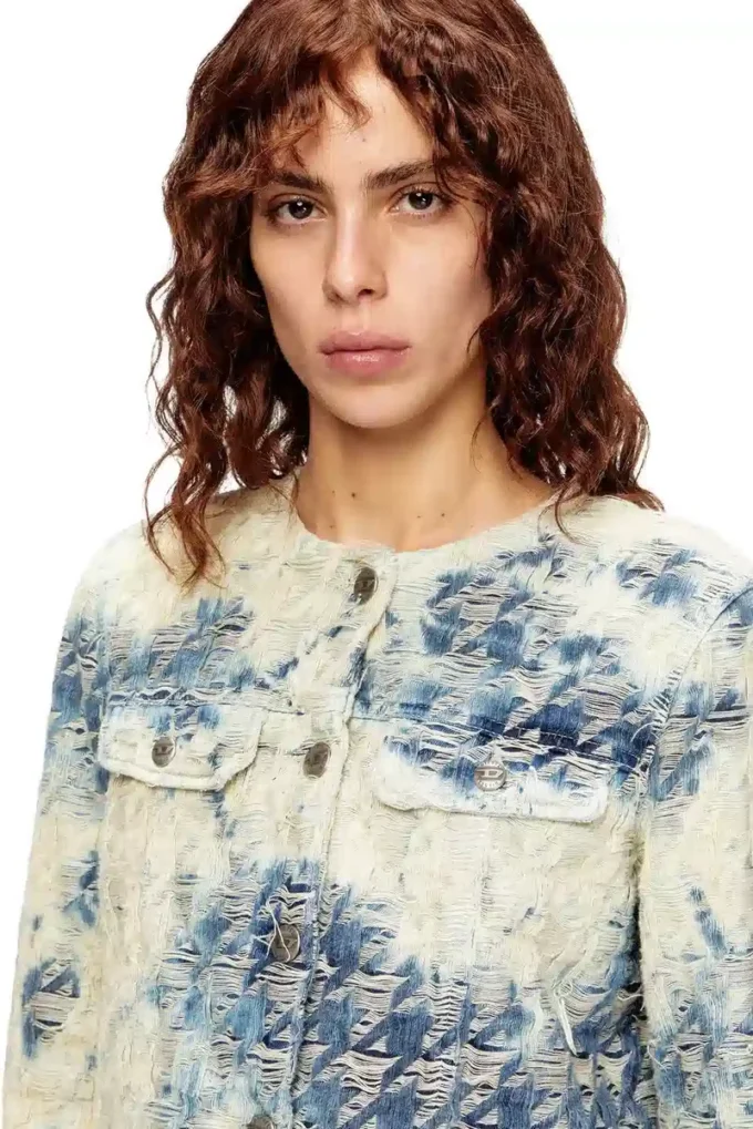 de-grafy-fsh Jacket in houndstooth-weave denim