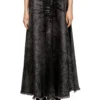 de-hannie-fsh Full skirt in lasered cotton-hemp denim