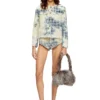 de-jizz-fsh1 Shorts in houndstooth-weave denim