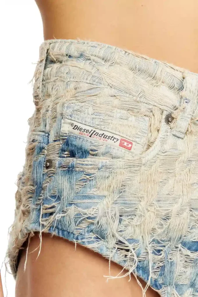 de-jizz-fsh1 Shorts in houndstooth-weave denim