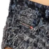de-jizz-fsh2 Shorts in houndstooth tie-dye denim