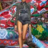 de-jizz-fsh2 Shorts in houndstooth tie-dye denim
