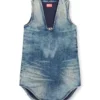de-laris-dress-s Short dress in marbled denim