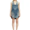 de-laris-dress-s Short dress in marbled denim