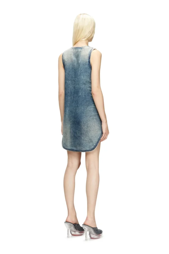de-laris-dress-s Short dress in marbled denim