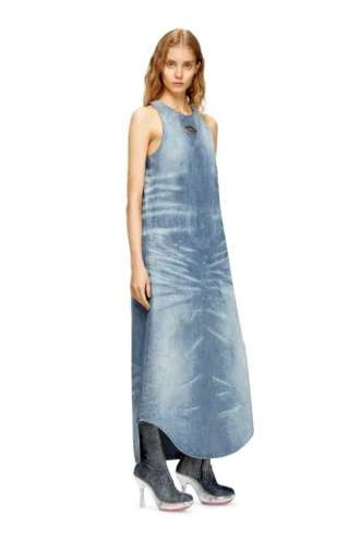 de-lina-s Long dress in marbled denim