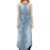 de-lina-s Long dress in marbled denim