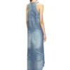 de-lina-s Long dress in marbled denim