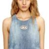 de-lina-s Long dress in marbled denim