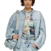 de-marge-fse Oversized jacket in crystal denim
