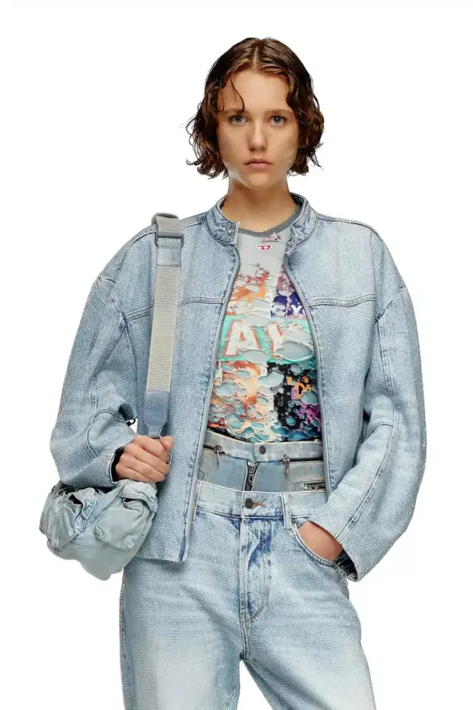 de-marge-fse Oversized jacket in crystal denim