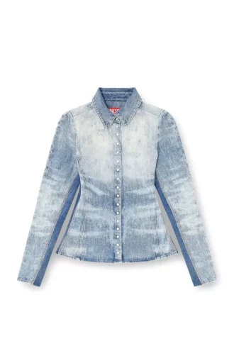 de-masly-fsh Shirt in distressed honeycomb denim