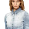 de-masly-fsh Shirt in distressed honeycomb denim