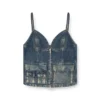 de-mellis-s Top in gradient fluid denim