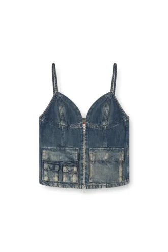de-mellis-s Top in gradient fluid denim