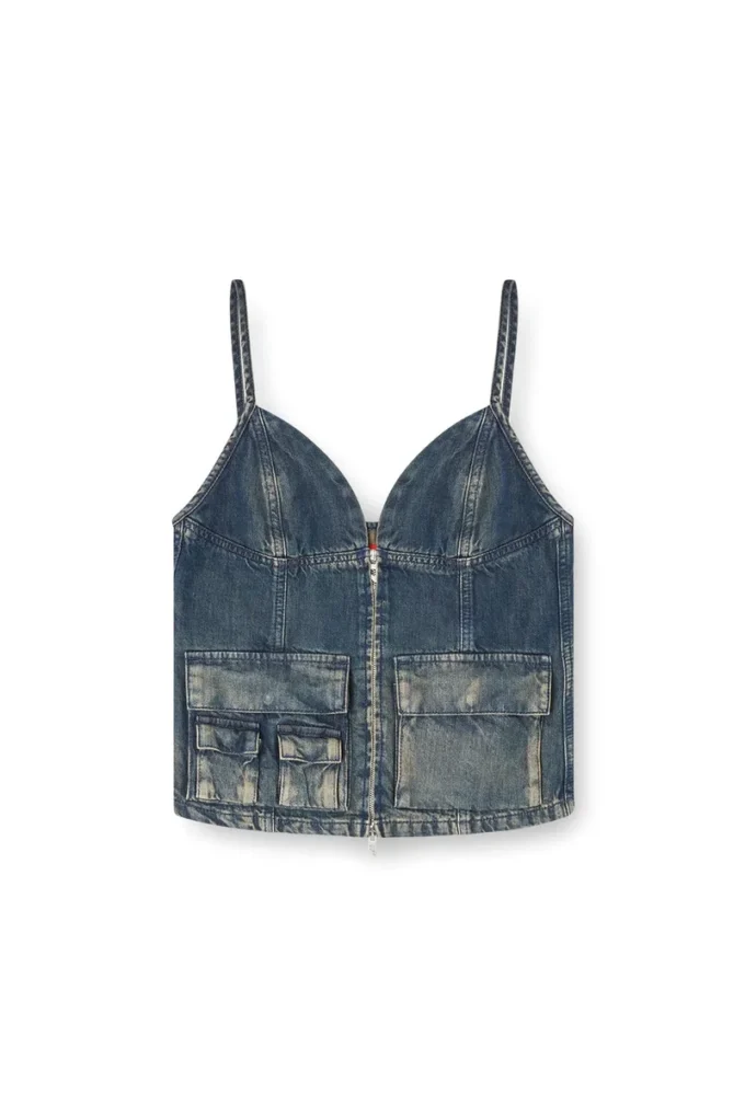 de-mellis-s Top in gradient fluid denim