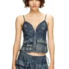 de-mellis-s Top in gradient fluid denim