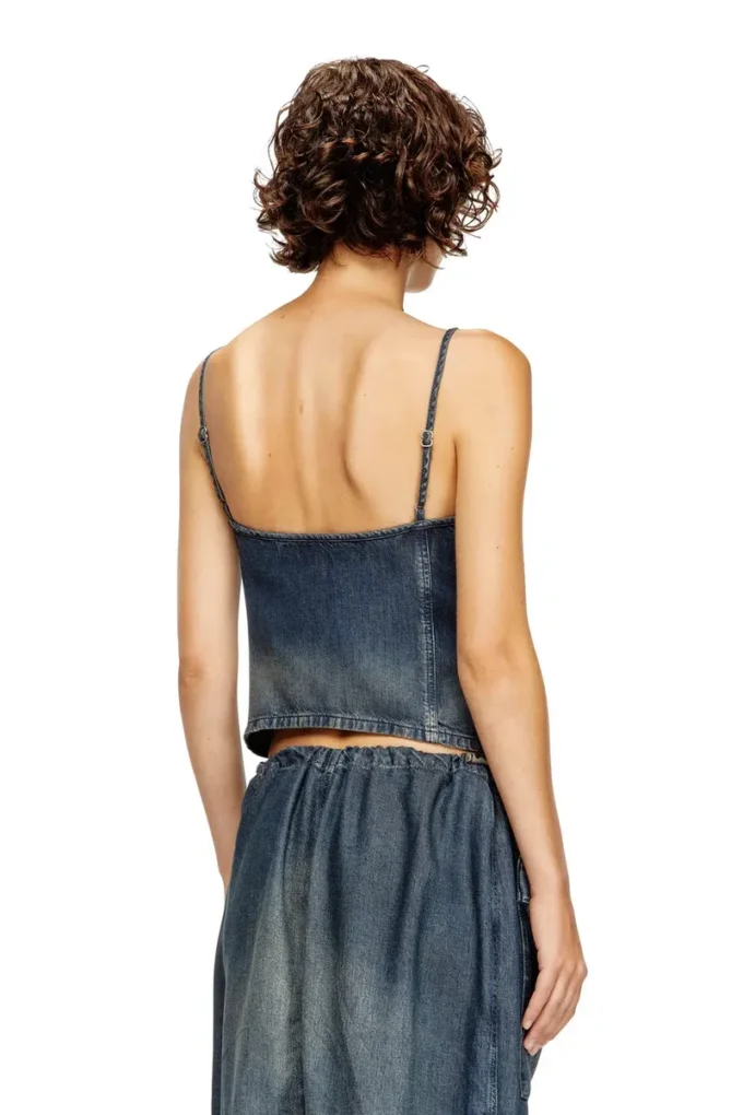 de-mellis-s Top in gradient fluid denim