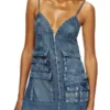 de-melvi-s Dress in fluid laser-worn denim