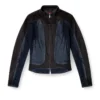 de-morny-s Biker-style jacket in bicolour denim