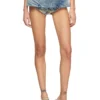 de-nora-fsh Belt skirt in lasered cotton-hemp denim