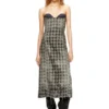 de-olivia-fsh Midi dress in houndstooth-weave denim