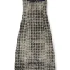 de-olivia-fsh Midi dress in houndstooth-weave denim