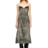 de-olivia-fsh Midi dress in houndstooth-weave denim