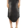 de-plumy-s Denim midi skirt with shadow effect