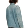 de-priss Henley top in utility-style denim
