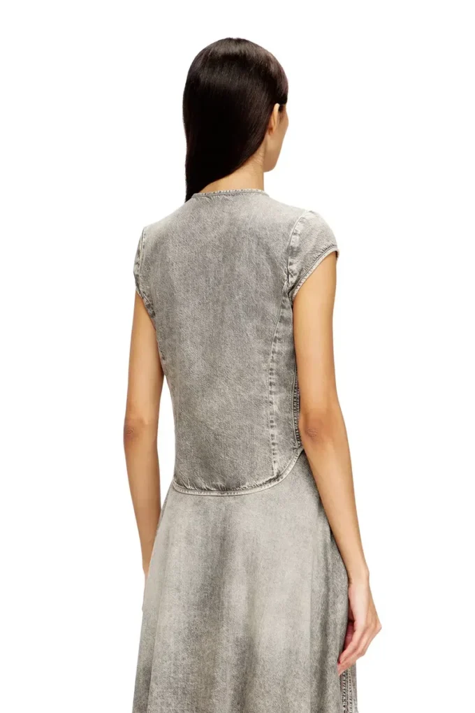 de-roset-s Short-sleeve denim shirt with athletic stripes