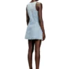 de-sweeney-s1 Short dress in houndstooth denim with crystals
