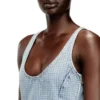 de-sweeney-s1 Short dress in houndstooth denim with crystals