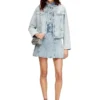 de-sweny-s Mini skirt in graphic denim with crystals