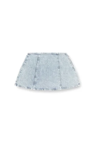 de-sweny-s Mini skirt in graphic denim with crystals