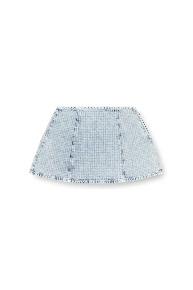 de-sweny-s Mini skirt in graphic denim with crystals