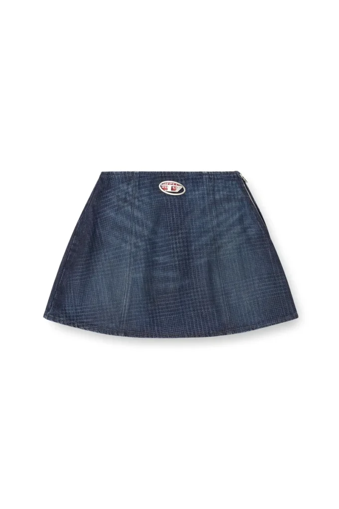 de-sweny-s1 Mini skirt in Prince of Wales denim