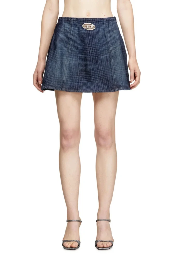 de-sweny-s1 Mini skirt in Prince of Wales denim