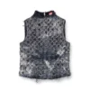 de-tapi-fsh1 Sleeveless top in houndstooth tie-dye denim