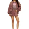 de-ton Denim miniskirt with patch pockets