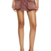 de-ton Denim miniskirt with patch pockets