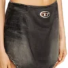 de-vany-s Denim mini skirt with Oval D logo