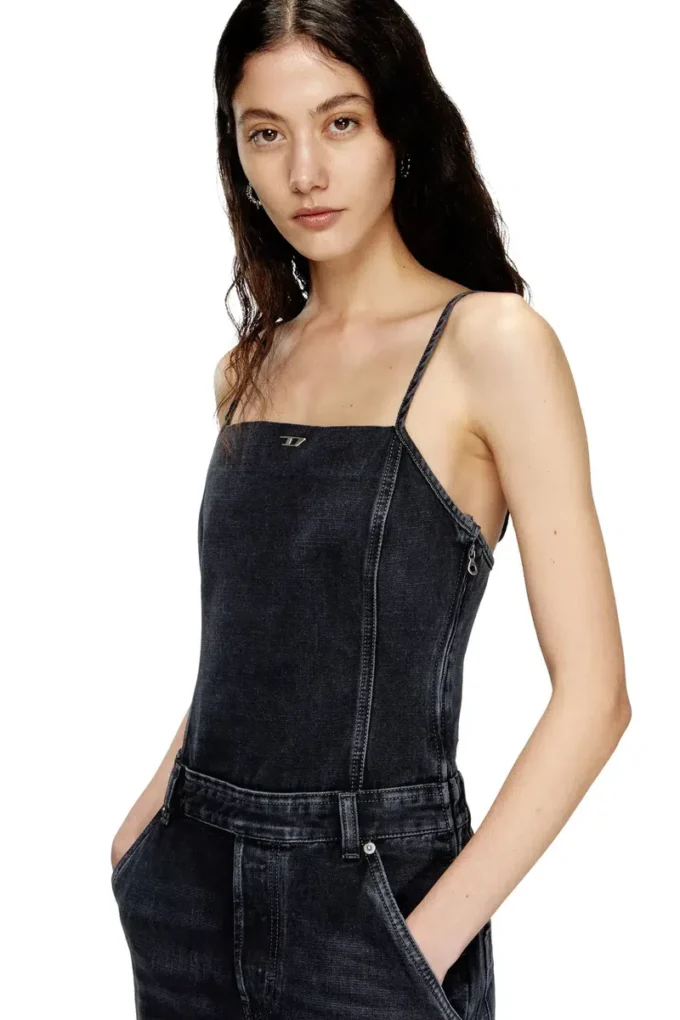 de-vors Strappy jumpsuit in batavia-weave denim